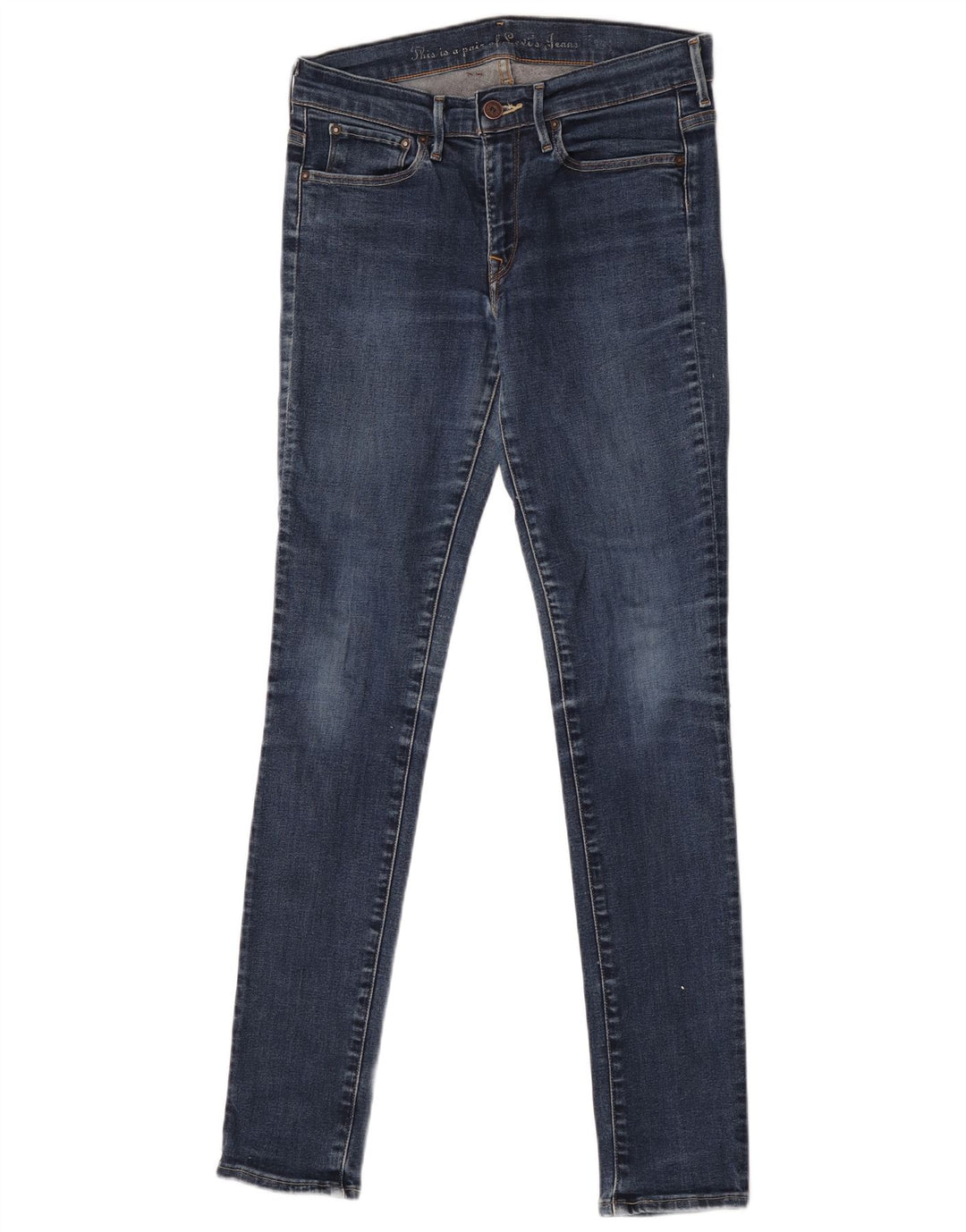 Levi's Womens Skinny Jeans W30 L32 Blue Cotton