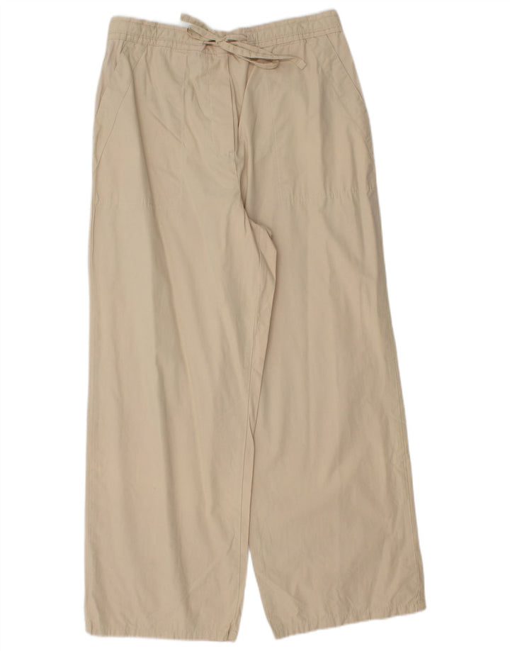 Marks & Spencer Womens Cropped Trousers UK 14 Medium W28 L26 Beige