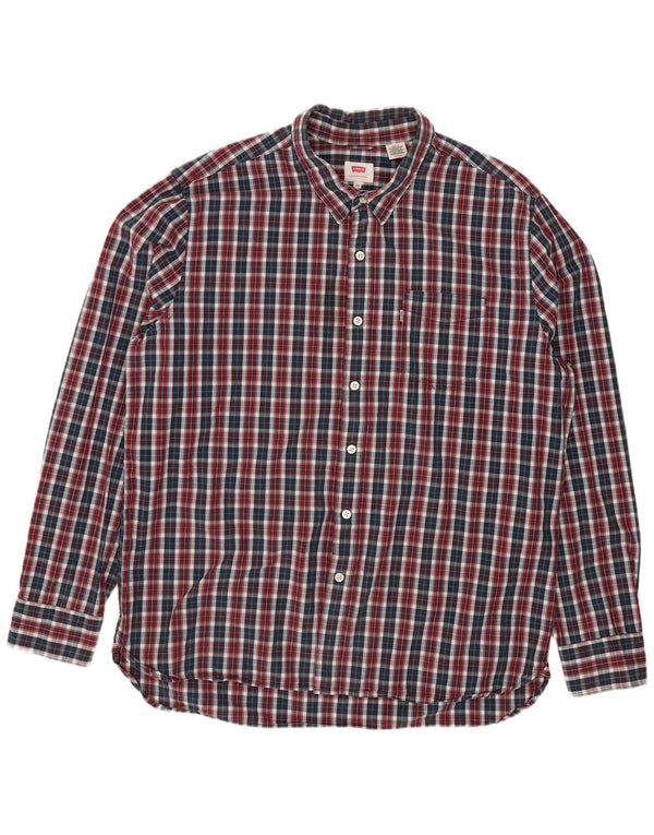 Levi's Mens Regular Fit Shirt XL Multicoloured Check Cotton