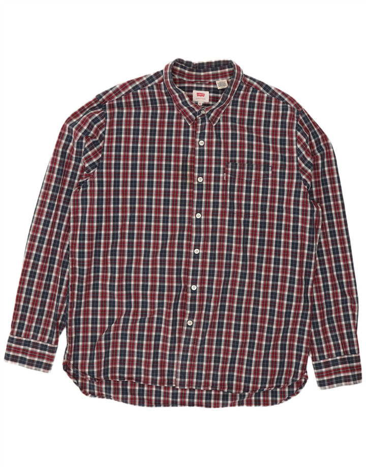 Levi's Mens Regular Fit Shirt XL Multicoloured Check Cotton