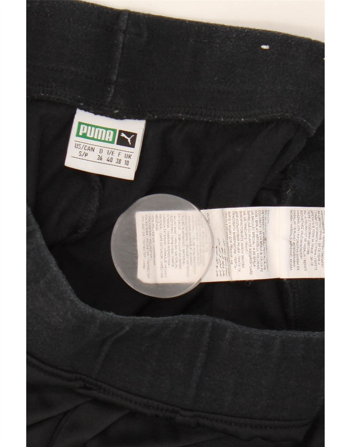 Puma Womens Tracksuit Trousers Joggers UK 10 Small Black Striped Polyester