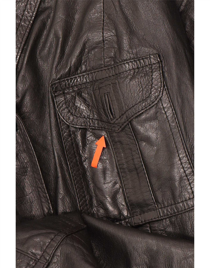 Maxime Womens Leather Jacket UK 14 Medium Black