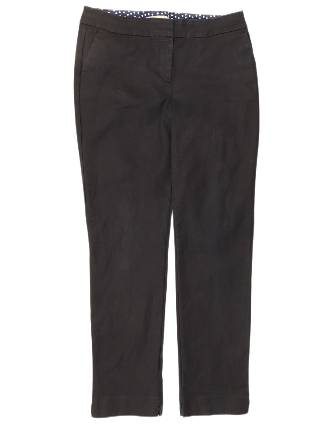 BODEN Womens Straight Chino Trousers UK 12 Medium W32 L30 Black Cotton