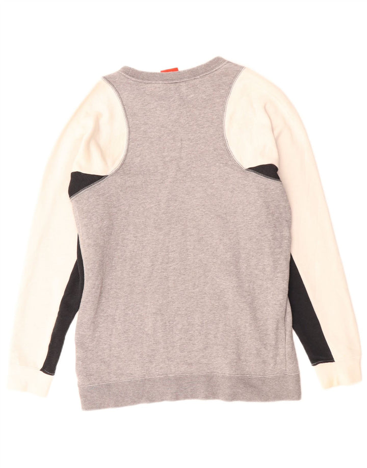 Nike Mens Sweatshirt Jumper XS Grey Colourblock Cotton