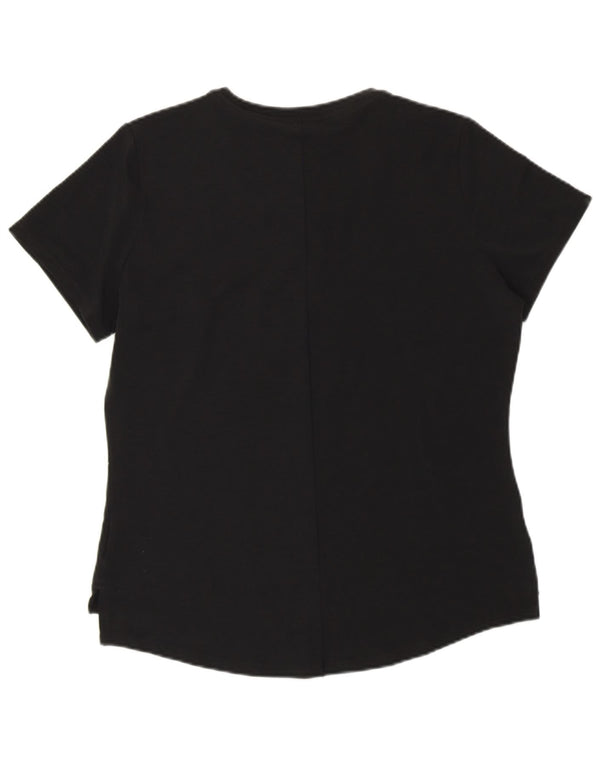 Nike Womens T-Shirt Top UK 12 Medium Black