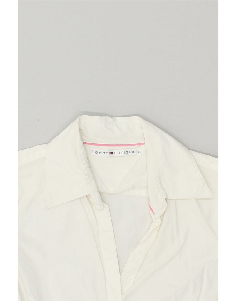 TOMMY HILFIGER Womens Formal Shirt US 8 Medium White Cotton | Vintage Tommy Hilfiger | Thrift | Second-Hand Tommy Hilfiger | Used Clothing | Messina Hembry 