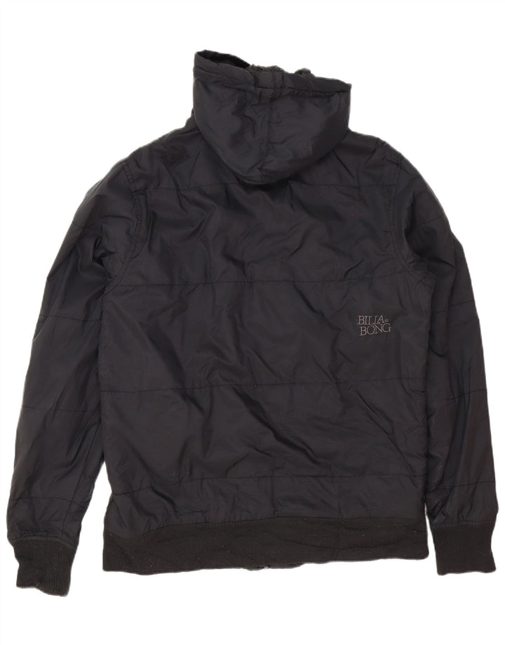 Billabong Mens Hooded Padded Jacket UK 40 Large Black Polyester