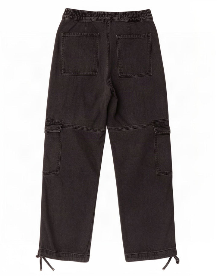 Zara Womens Cargo Wide Leg Jeans Small W26 L28 Black