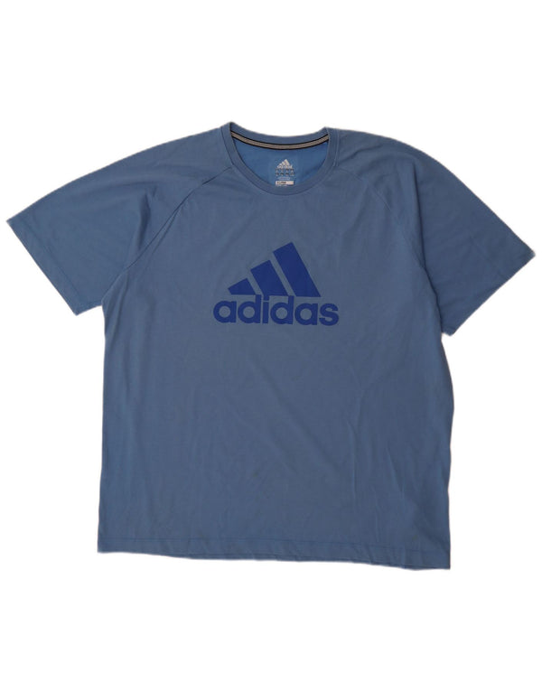 Adidas Mens Clima 365 Graphic T-Shirt Top XL Blue Cotton
