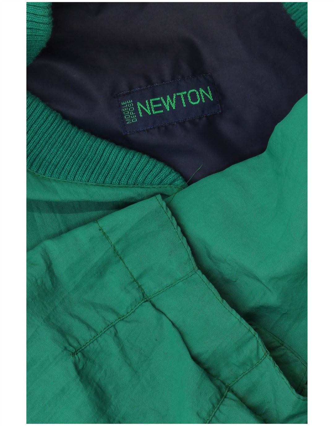 NEWTON Mens Bomber Jacket UK 42 XL Green Colourblock Cotton