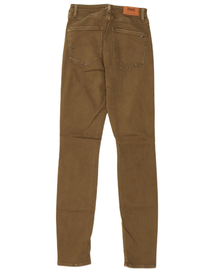 Tommy Hilfiger Womens High Rise Slim Jeans W27 L32 Khaki