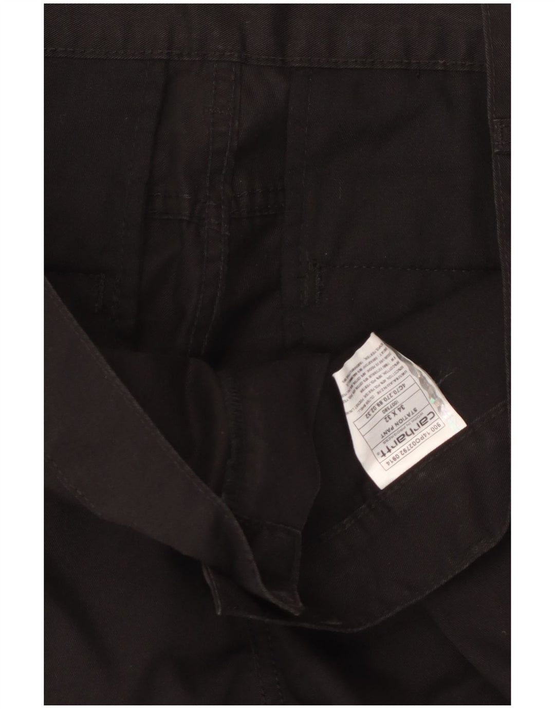 CARHARTT Mens Straight Chino Trousers W34 L32 Black Cotton