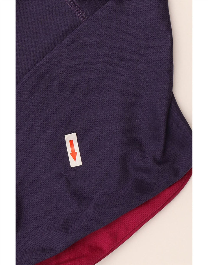 Mountain Warehouse Womens Top Long Sleeve UK 12 Medium Purple Colourblock