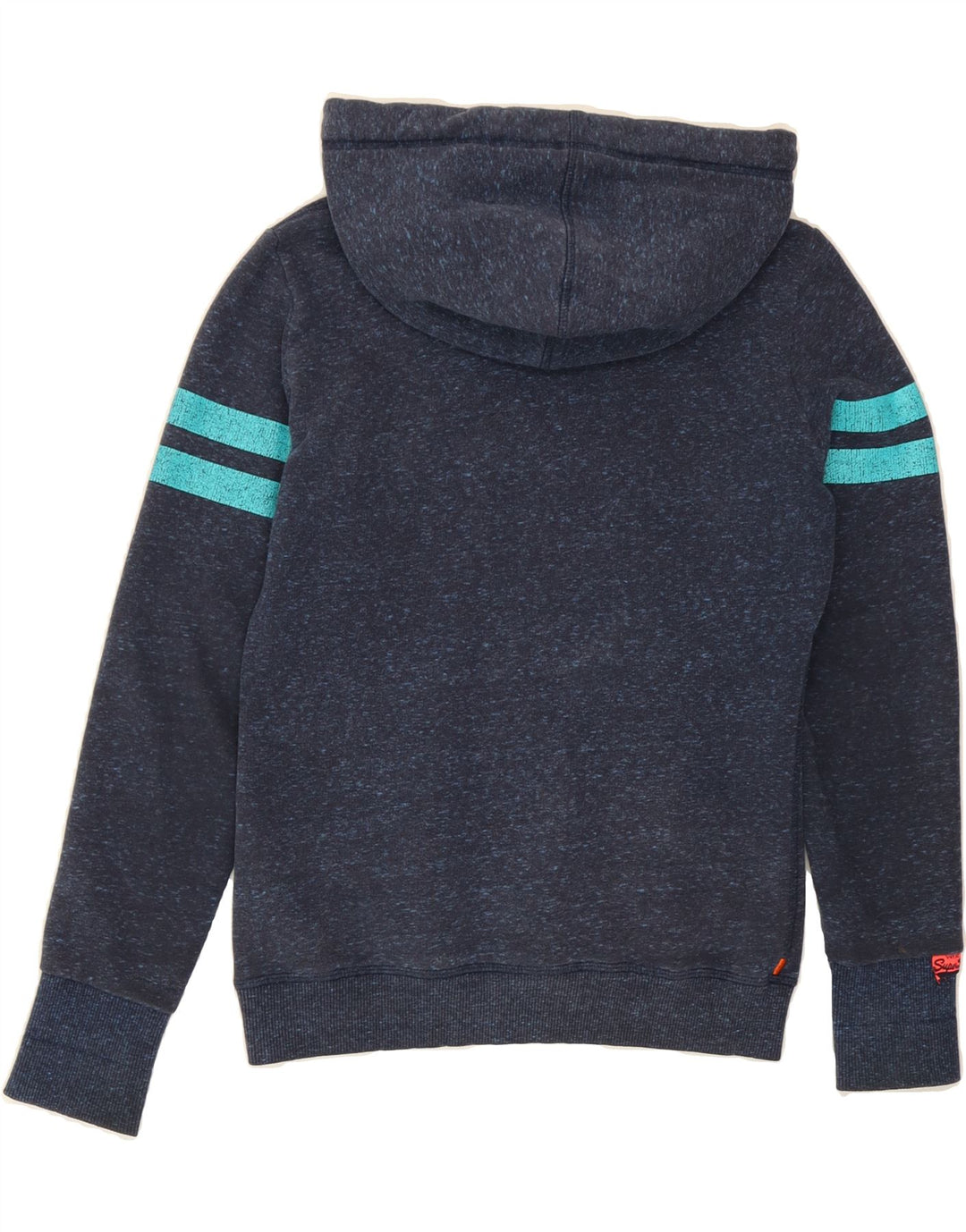 SUPERDRY Womens Graphic Oversized Sweatshirt Jumper UK 6 XS Navy Blue Vintage Superdry and Second-Hand Superdry from Messina Hembry 