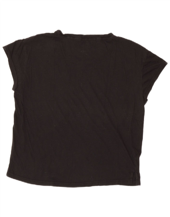 PUMA Womens Oversized Graphic T-Shirt Top UK 10 Small  Black