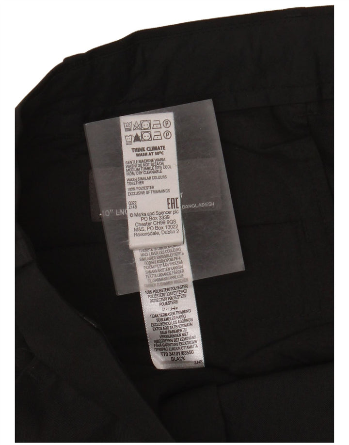 Marks & Spencer Mens Regular Fit Suit Trousers W40 L33 Black Polyester