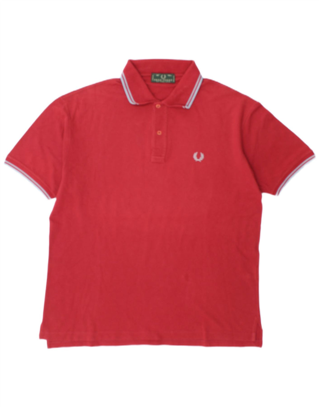 Fred Perry Mens Polo Shirt Large Burgundy Cotton