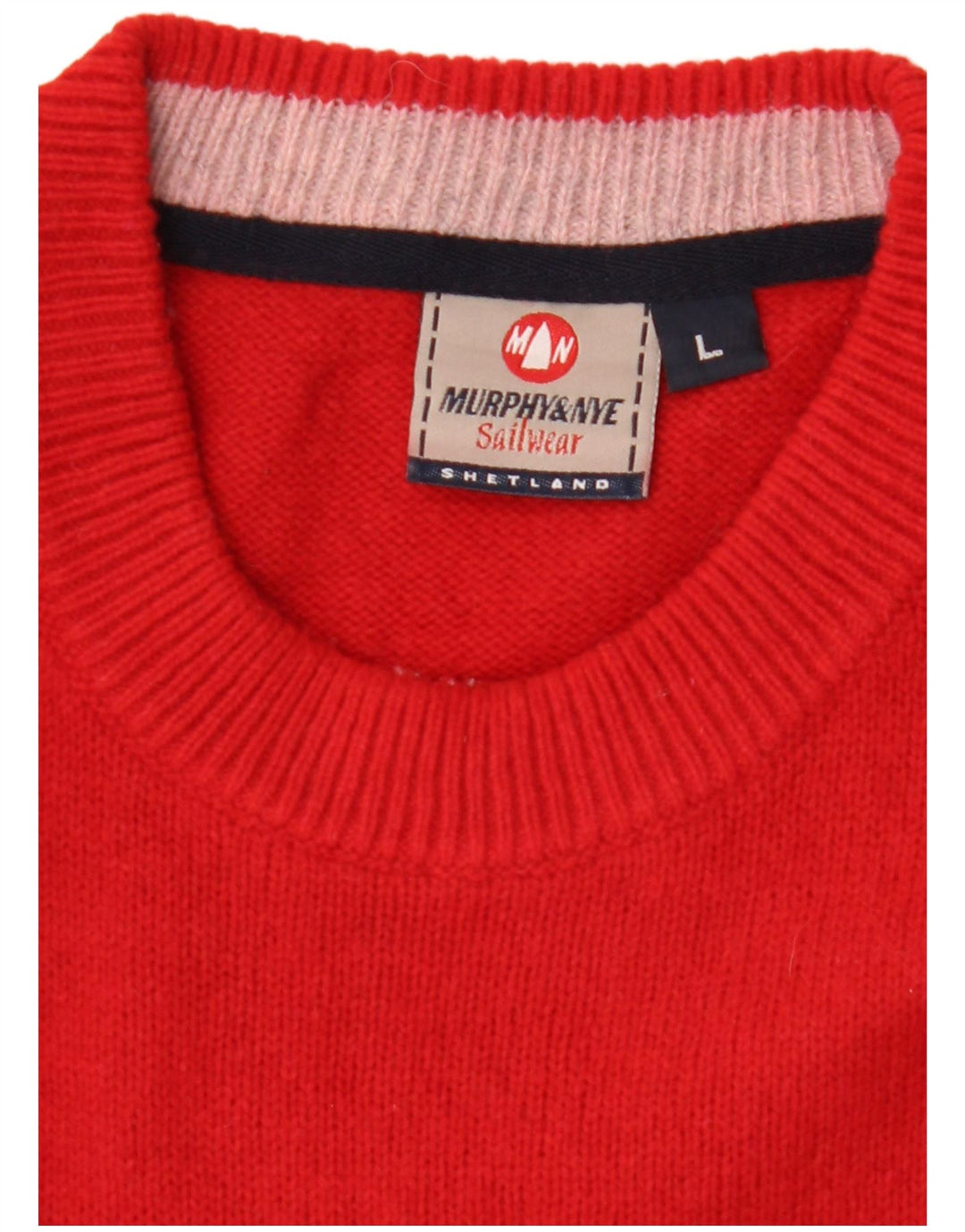 Murphy & Nye Mens Crew Neck Jumper Sweater Large Red