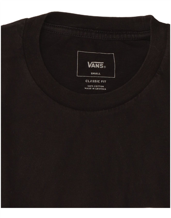 VANS Mens Classic Fit Graphic T-Shirt Top Small Black Cotton