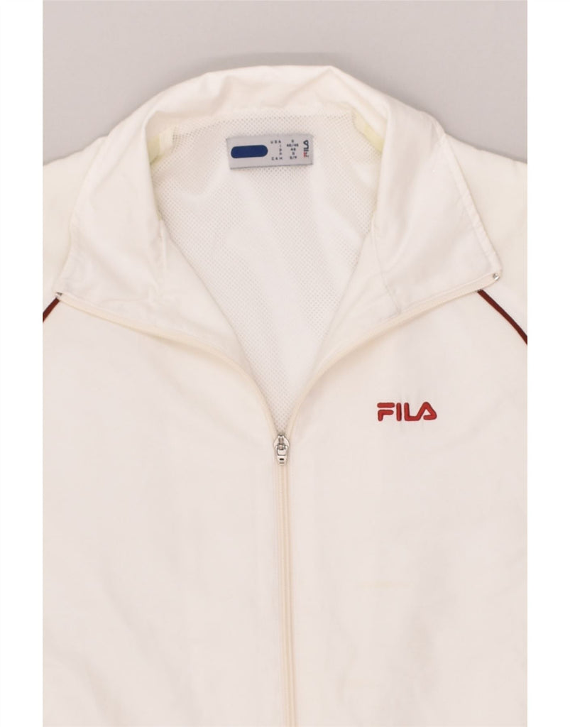 FILA Mens Tracksuit Top Jacket Small White Polyester | Vintage Fila | Thrift | Second-Hand Fila | Used Clothing | Messina Hembry 