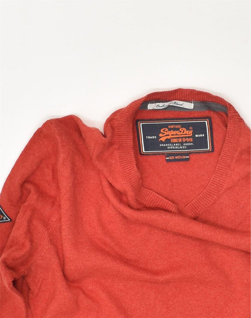 SUPERDRY Mens Crew Neck Jumper Sweater Medium Red Cotton | Vintage Superdry | Thrift | Second-Hand Superdry | Used Clothing | Messina Hembry 