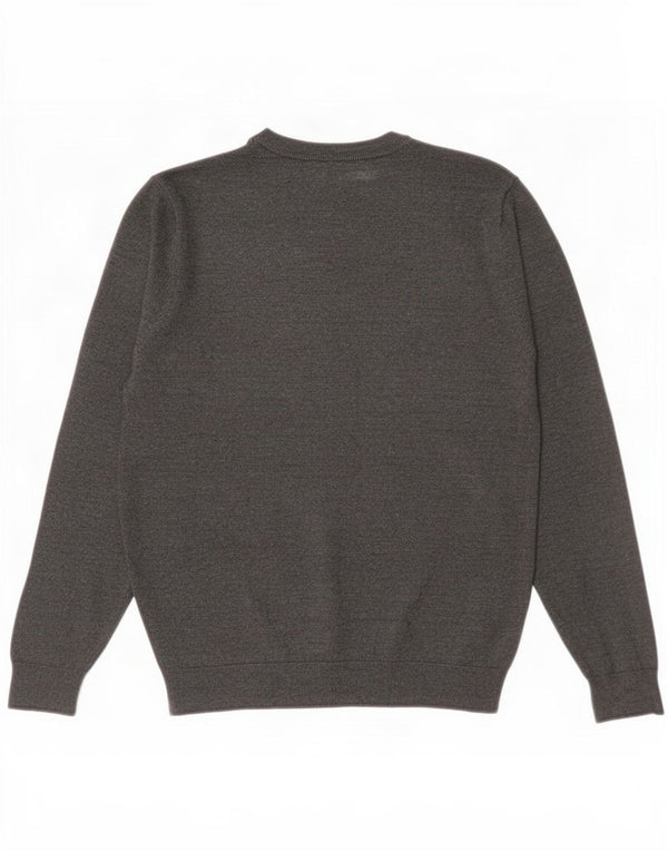 Zara Mens Crew Neck Jumper Sweater Medium Grey