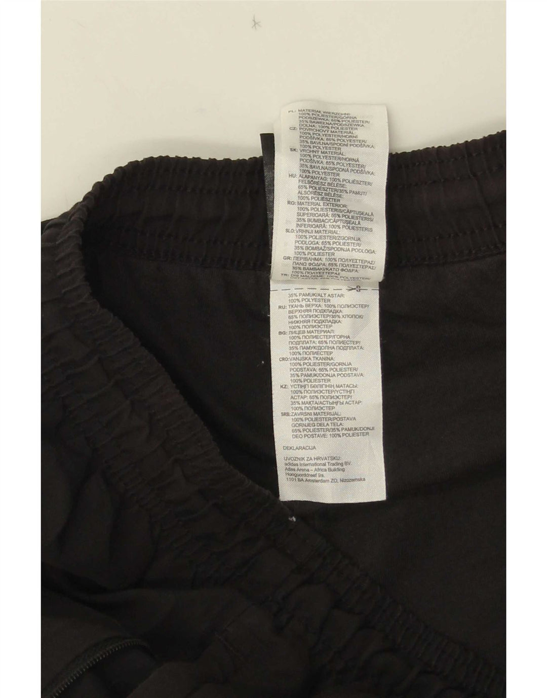 Adidas Mens Tracksuit Trousers Joggers XL Black Colourblock Polyester