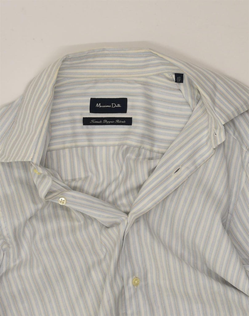 MASSIMO DUTTI Mens Shirt Size 17 XL Grey Pinstripe Cotton | Vintage Massimo Dutti | Thrift | Second-Hand Massimo Dutti | Used Clothing | Messina Hembry 