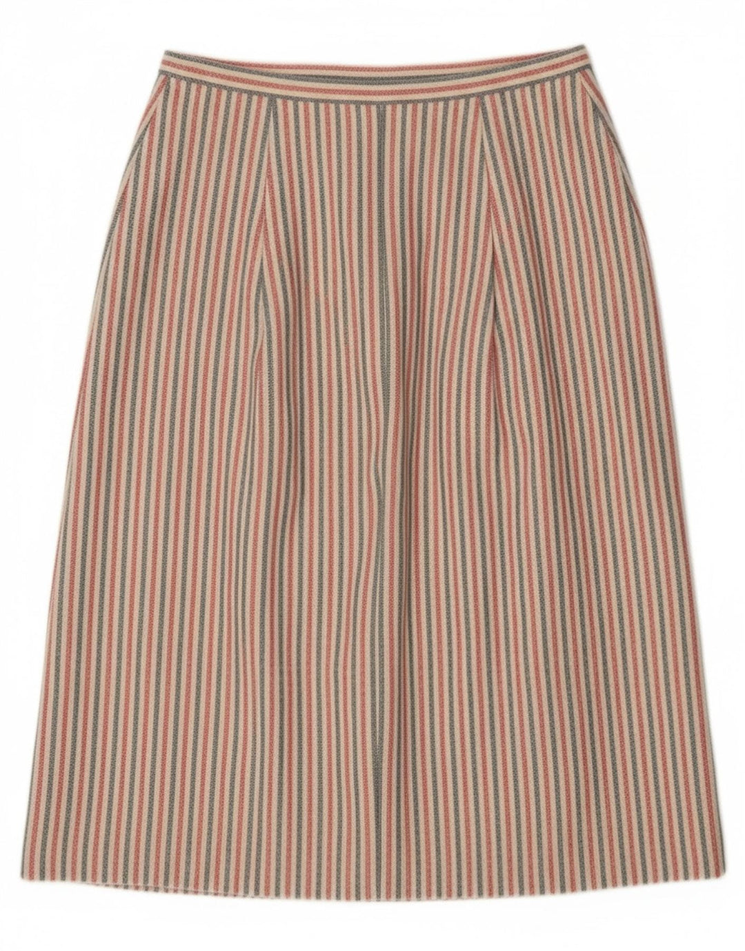 Vintage Womens Midi Skirt W27 Small Multicoloured Striped