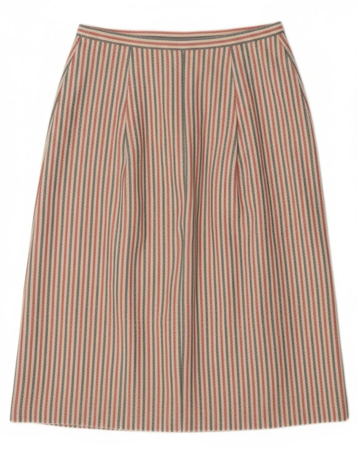 Vintage Womens Midi Skirt W27 Small Multicoloured Striped