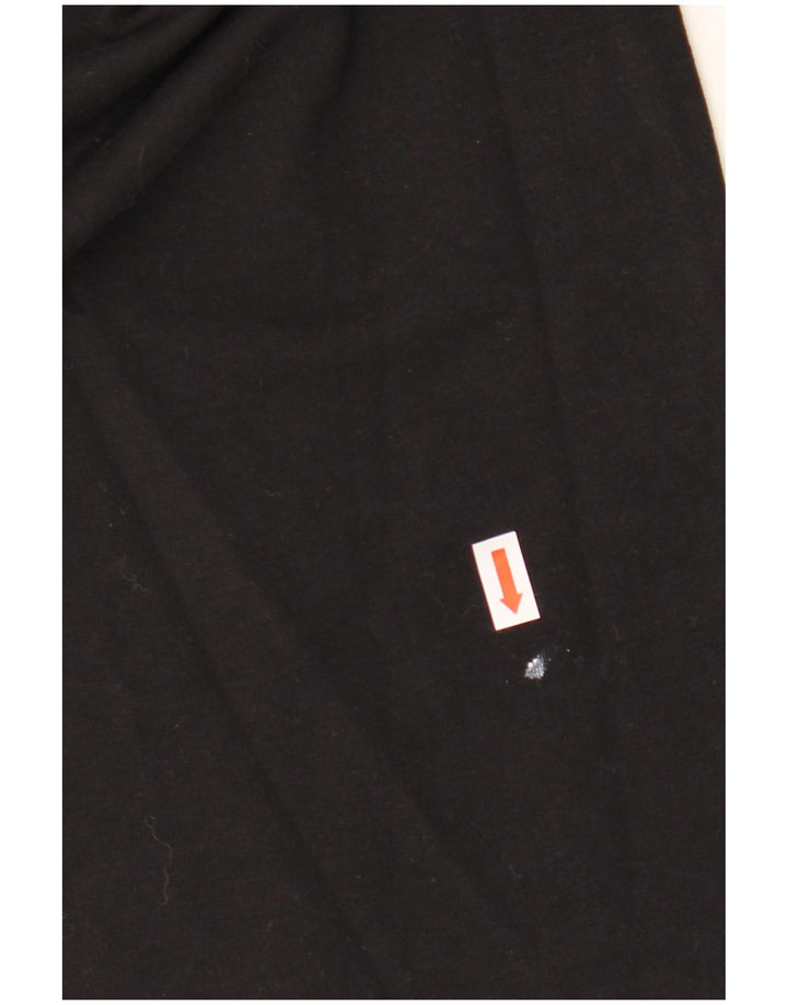Marks & Spencer Womens Tracksuit Trousers UK 12 Medium Black Cotton
