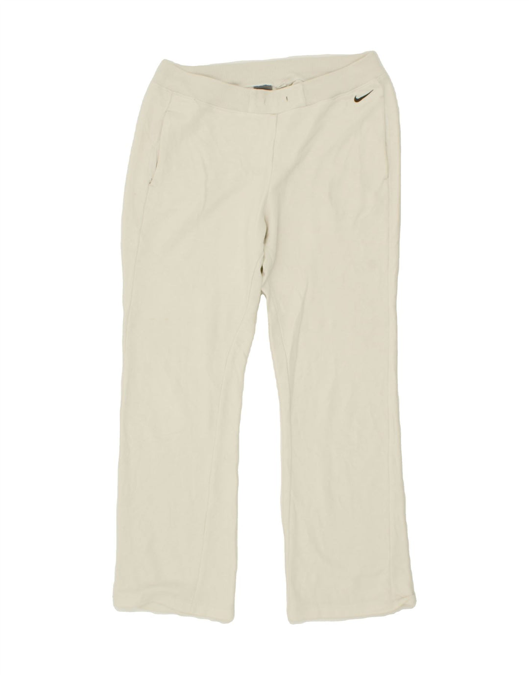 NIKE Womens Tracksuit Trousers UK 14/16 Large White Cotton Vintage Nike and Second-Hand Nike from Messina Hembry 
