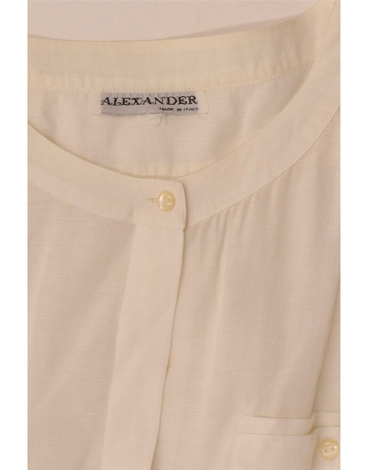 Alexander Womens Short Sleeve Shirt Blouse UK 14 Large White