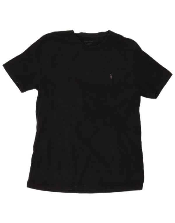 All Saints Mens Regular Fit T-Shirt Top Large Black Cotton