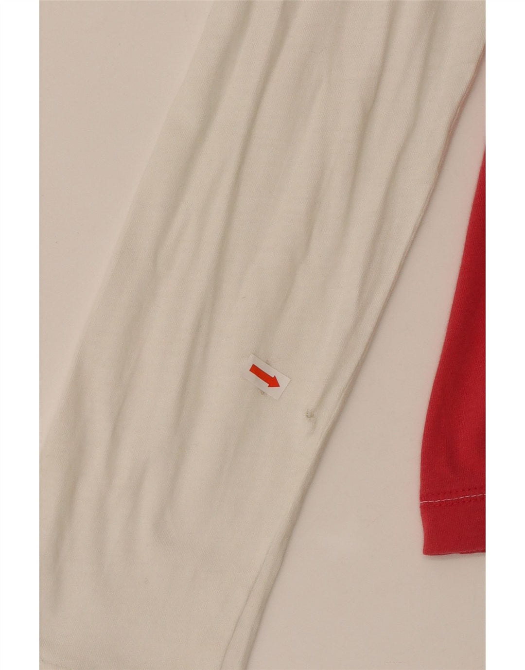 NIKE Womens Hooded Graphic Top Long Sleeve UK 14/16 Large Red Colourblock