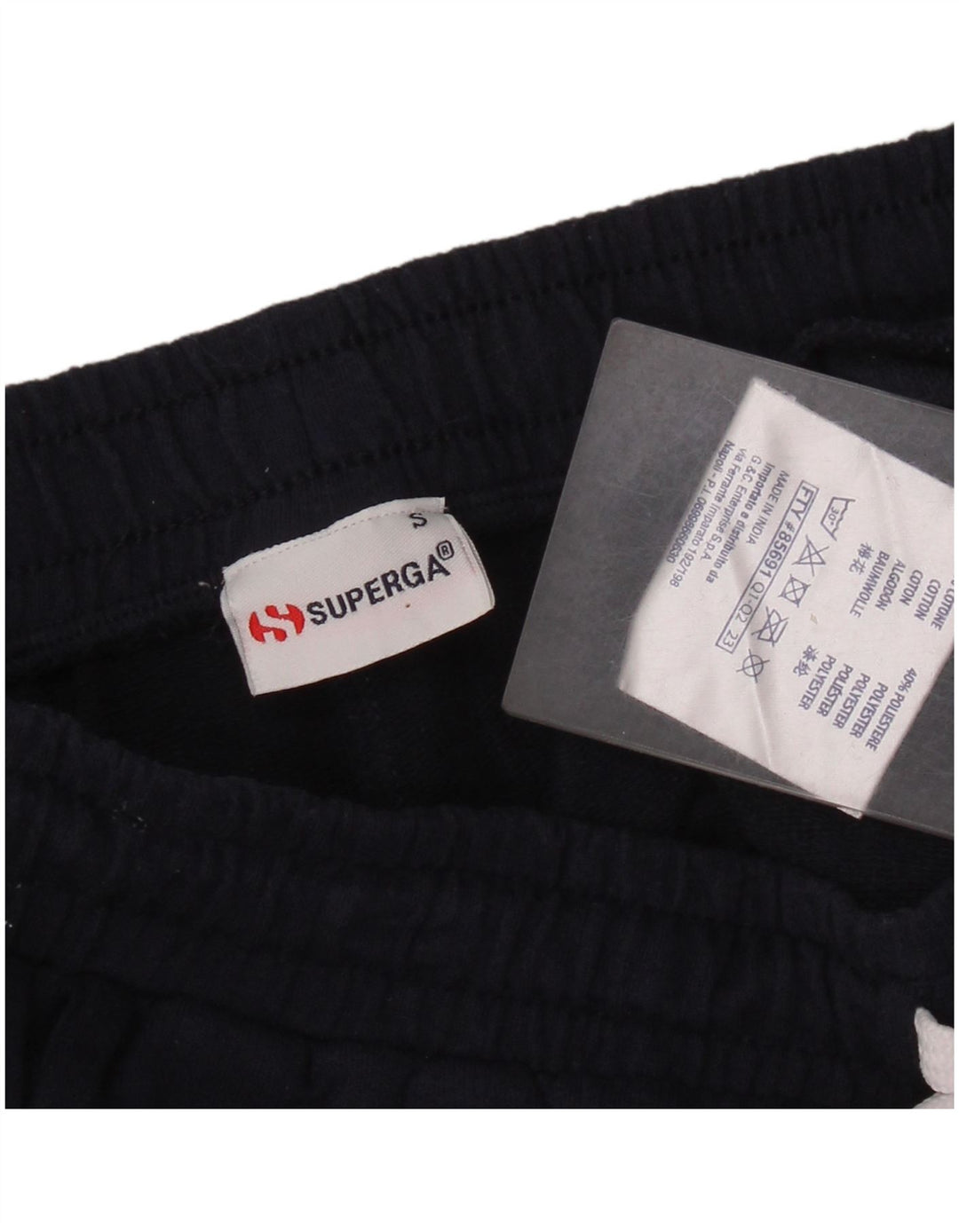 SUPERGA Womens Sport Shorts UK 8 Small  Navy Blue Cotton
