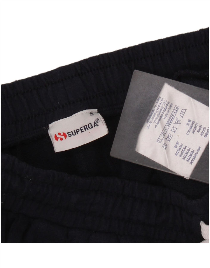 SUPERGA Womens Sport Shorts UK 8 Small  Navy Blue Cotton
