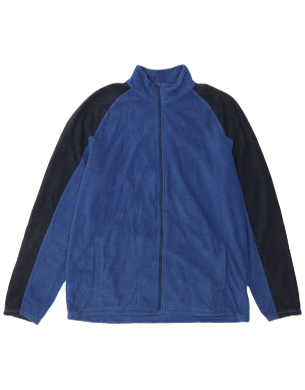 Mountain Warehouse Mens Fleece Jacket UK 42 XL Blue Colourblock Polyester