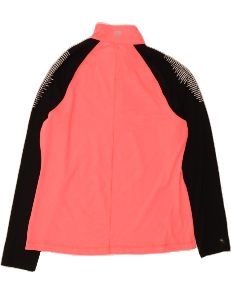 FILA Womens Zip Neck Pullover Tracksuit Top UK 18 XL Pink Colourblock Vintage Fila and Second-Hand Fila from Messina Hembry 