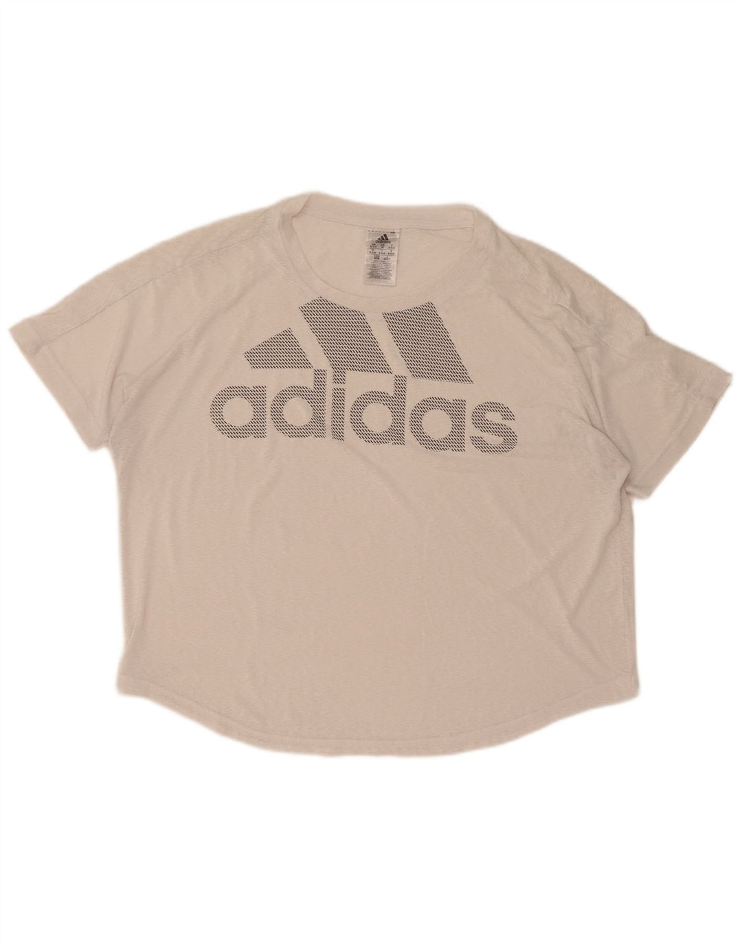 Adidas Womens Climalite Oversized Graphic T-Shirt Top UK 12/14 Medium White