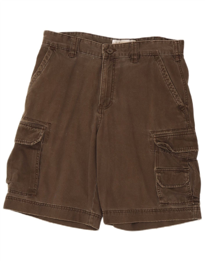 Merona Mens Cargo Shorts W32 Medium Brown Cotton