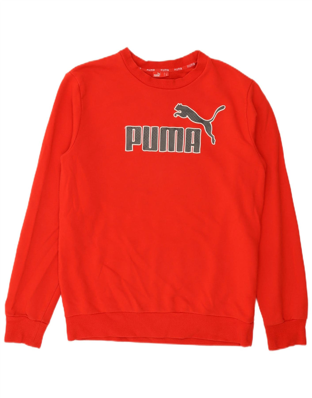 Puma Mens Graphic Sweatshirt Jumper Medium Red Cotton