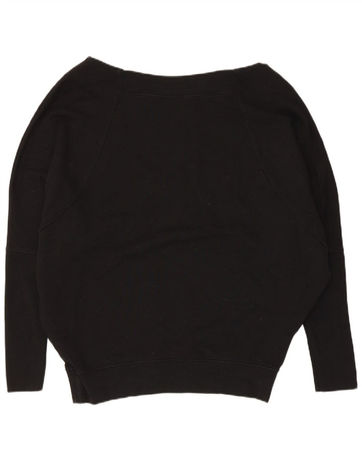 ALL SAINTS Womens Oversized Sweatshirt Jumper UK 14 Medium Black Cotton