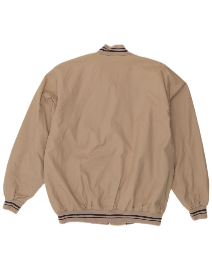 Happy Life Mens Bomber Jacket IT 50 Large Beige Cotton
