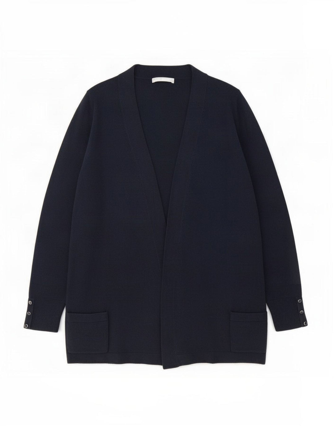 Marks & Spencer Womens Longline Open Cardigan Sweater UK 16 Large Navy Blue