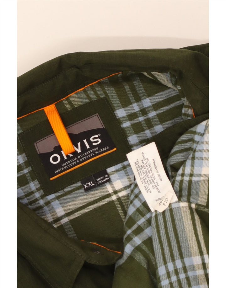 ORVIS Mens Utility Jacket UK 44 2XL Khaki Polyester
