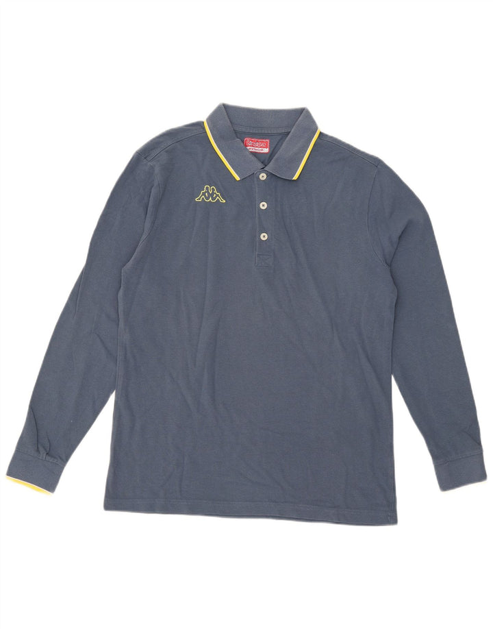 Kappa Mens Long Sleeve Polo Shirt Medium Blue