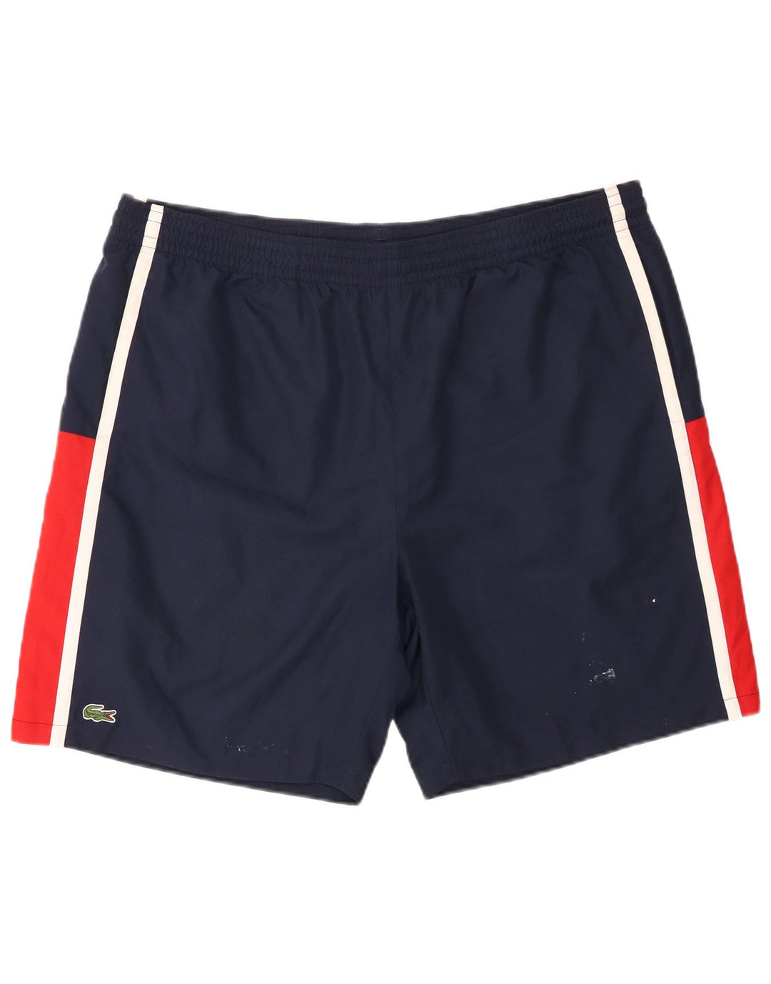 Lacoste Mens Sport Shorts Size 7 2XL  Navy Blue Colourblock Polyester