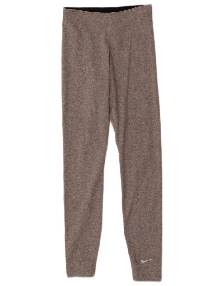 Nike Womens Leggings UK 6 XS Grey Cotton