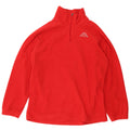 Kappa Mens Zip Neck Fleece Jumper Medium Red Polyester